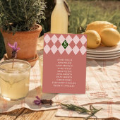 Vintage Wedding Guest Dinner Table Chart