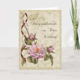 Vintage Wedding Herzlichen Glückwunsch Karte