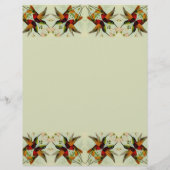 Vintage Wedding, Hummingbirds und Blume (Rückseite)