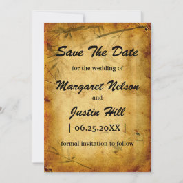 Vintage Wedding Japanisch Bamboo Caligraphy Art Save The Date