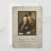 Vintage Wedding Jubiläum Party einladen Einladung (Vorderseite)