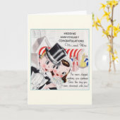 Vintage Wedding Jubiläumsgrüßkarte Karte (Gelbe Blume)