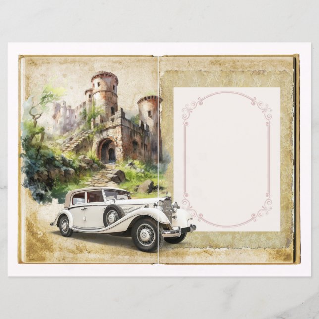 Vintage Wedding Junk Journal Scrapbook Seite 13 &  (Vorderseite)