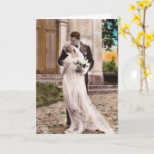 Vintage Wedding Karte (Gelbe Blume)