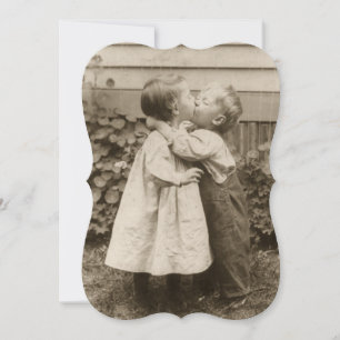 Vintage Wedding Kiss, Einladung der Engagement Par