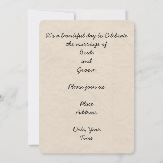 Vintage Wedding Kittens Einladung (Rückseite)