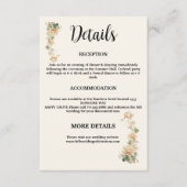 Vintage Wedding Lotus Blume Begleitkarte (Vorderseite)