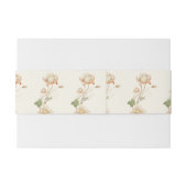 Vintage Wedding Lotus Blume Einladungsbanderole (Rückseitenbeispiel)