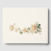 Vintage Wedding Lotus Blume Gästebuch (Rückseite)