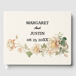 Vintage Wedding Lotus Blume Gästebuch