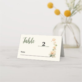 Vintage Wedding Lotus Blume Platzkarte