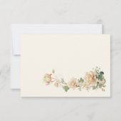 Vintage Wedding Lotus Blume RSVP Karte (Rückseite)
