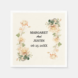 Vintage Wedding Lotus Blume Serviette