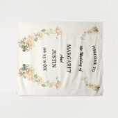 Vintage Wedding Lotus Blume Wandteppich (Vorderseite (Horizontal))