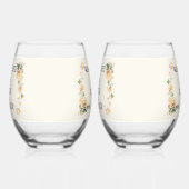 Vintage Wedding Lotus Blume Weinglas Ohne Stiel (Rechts)