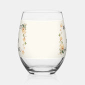 Vintage Wedding Lotus Blume Weinglas Ohne Stiel (Rechts)