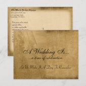 Vintage Wedding Marketing Postkarten (Vorne/Hinten)