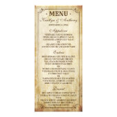 Vintage Wedding Menu Werbekarte (Vorne)