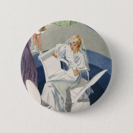 Vintage Wedding, Mid Century Modern Art Deco Button