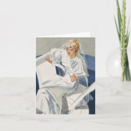 Vintage Wedding, Mid Century Modern Art Deco Dankeskarte
