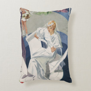 Vintage Wedding, Mid Century Modern Art Deco Dekokissen