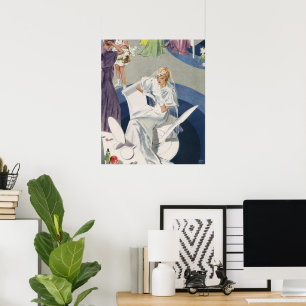 Vintage Wedding, Mid Century Modern Art Deco Poster