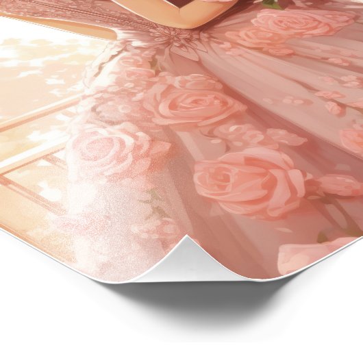 Vintage Wedding mit Bride Fotodruck (Ecke)