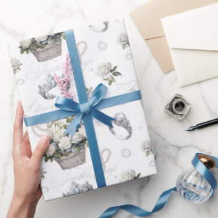 Vintage Wedding Muster Wrapping Paper Roll Geschenkpapier