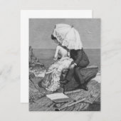 Vintage Wedding, Neuauflage am Strand Einladung (Vorne/Hinten)