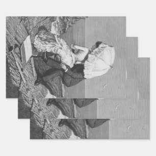 Vintage Wedding, Neuauflage am Strand Geschenkpapier Set