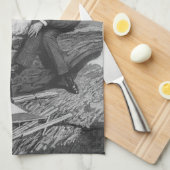 Vintage Wedding, Neuauflage am Strand Geschirrtuch (Viertel Falte)