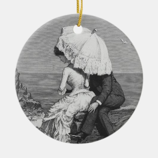 Vintage Wedding, Neuauflage am Strand Keramikornament (Vorne)