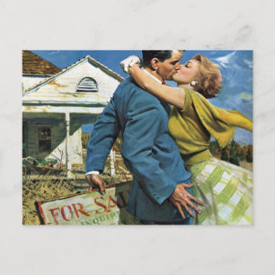 Vintage Wedding, Neugeborene Save the Date Ankündigungspostkarte