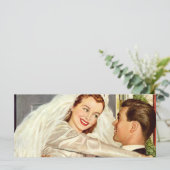 Vintage Wedding Newlyweds, Happy Bridge and Groom (Stehend Vorderseite)