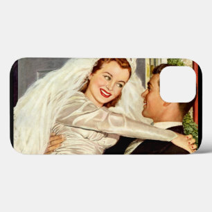Vintage Wedding Newlyweds, Happy Bridge and Groom Case-Mate iPhone Hülle