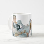 Vintage Wedding Newlyweds, Happy Bridge and Groom Kaffeetasse (Vorderseite Links)