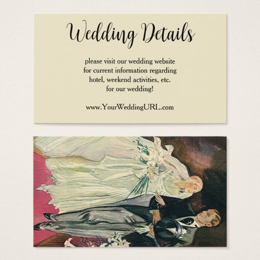 Vintage Wedding Newlyweds, Happy Bridge und Goom (Vorne & Hinten)