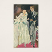 Vintage Wedding Newlyweds, Happy Bridge und Goom (Rückseite)