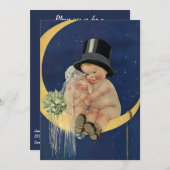 Vintage Wedding, Niedlich Retro Brautparty Party Einladung (Vorne/Hinten)