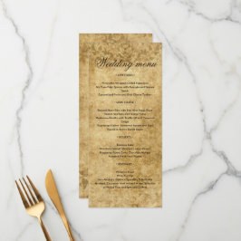 Vintage wedding parchment Once upon a time Menu Menükarte