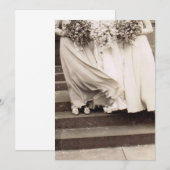 Vintage Wedding Party Einladung (Vorne/Hinten)