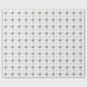 Vintage Wedding Pattern - Papierrollen Geschenkpapier (Flach)