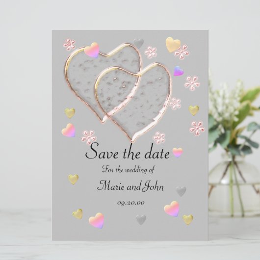 Vintage Wedding ,personalisiert (Stehend Vorderseite)