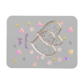 Vintage Wedding ,personalisiert Magnet (Horizontal)