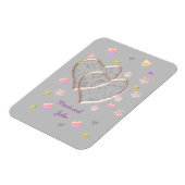 Vintage Wedding ,personalisiert Magnet (Linke Seite)