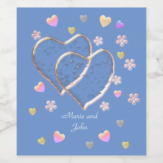 Vintage Wedding ,personalisiert Weinetikett (Einzelnes Label)