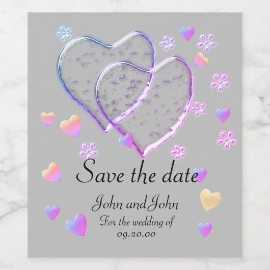 Vintage Wedding ,personalisiert Weinetikett (Einzelnes Label)