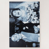 Vintage Wedding Picture Happy Couple Funny Bride Puzzle (Vertikal)