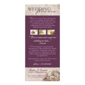 Vintage Wedding Planner Rack Card Werbekarte (Hinten)