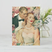 Vintage Wedding Portrait, Brautparty Party Einladung (Stehend Vorderseite)